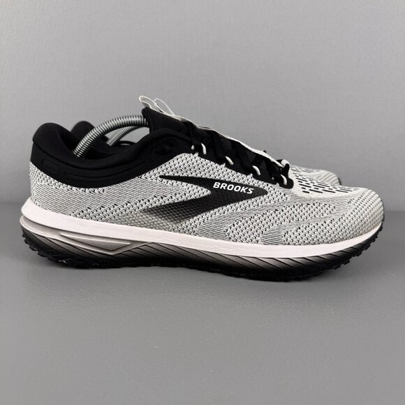 Brooks Revel 7 Road Running Sneakers Shoes Mens 12 D White Black 1104351D121 - Picture 1 of 9